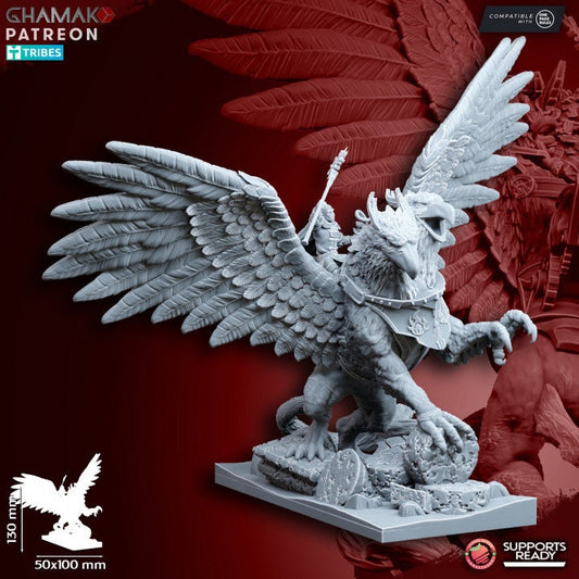 Supreme Wizard on Two-headed Gryphon by Ghamak Miniatures