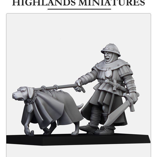 Gallia Man at Arms with Dog Fantasy Filler by Highland Miniatures