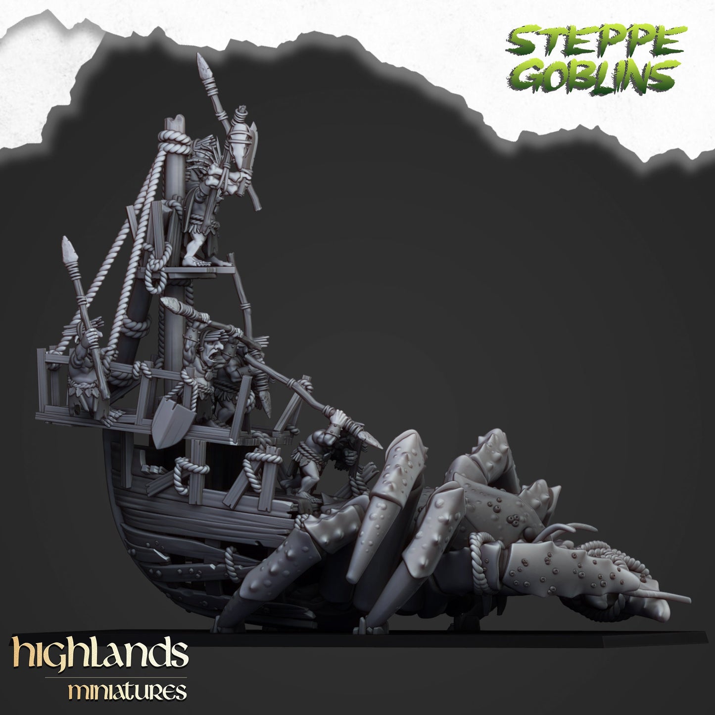 Coast Goblins on Giant Crab By Highland Miniatures