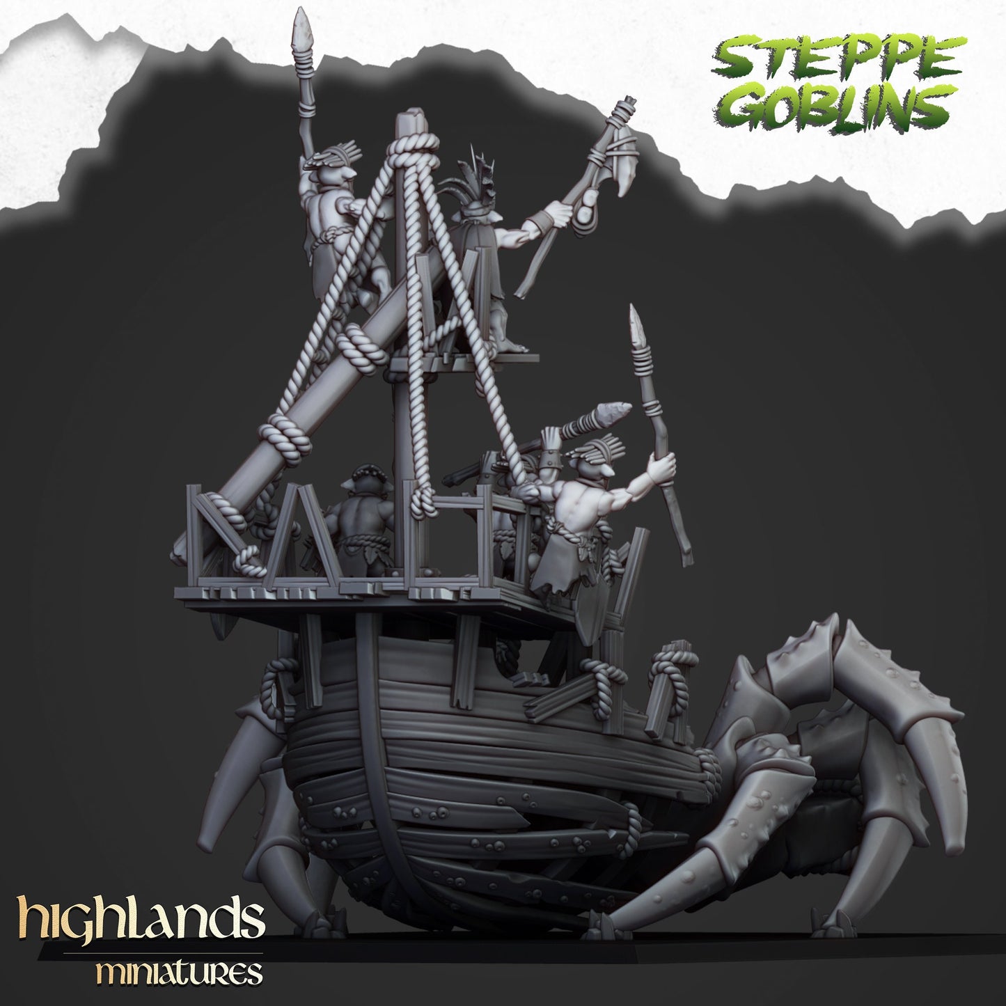 Coast Goblins on Giant Crab By Highland Miniatures