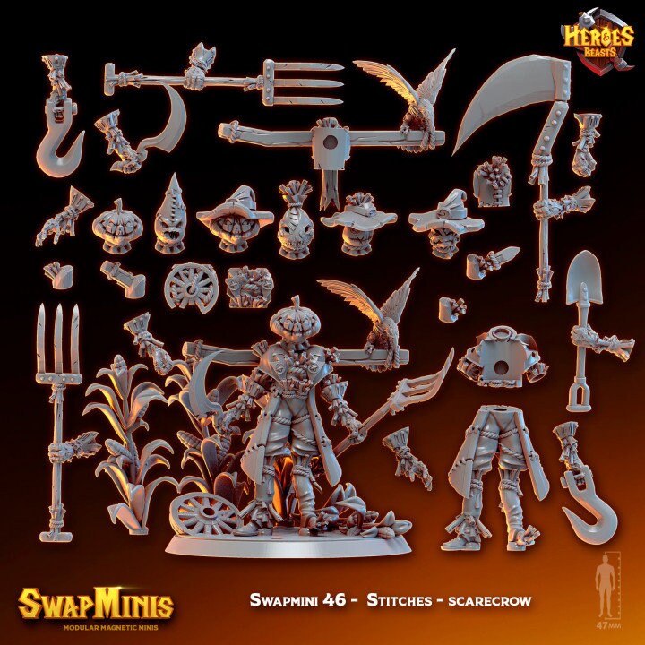 Stitches - Scarecrow "Swapmini 46" For D&D Dungeons and Dragons • Tabletop Gaming • Wargaming miniatures