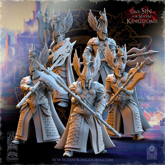 Silvermoor Elves Searing Bird Guardians by Beholder Miniatures