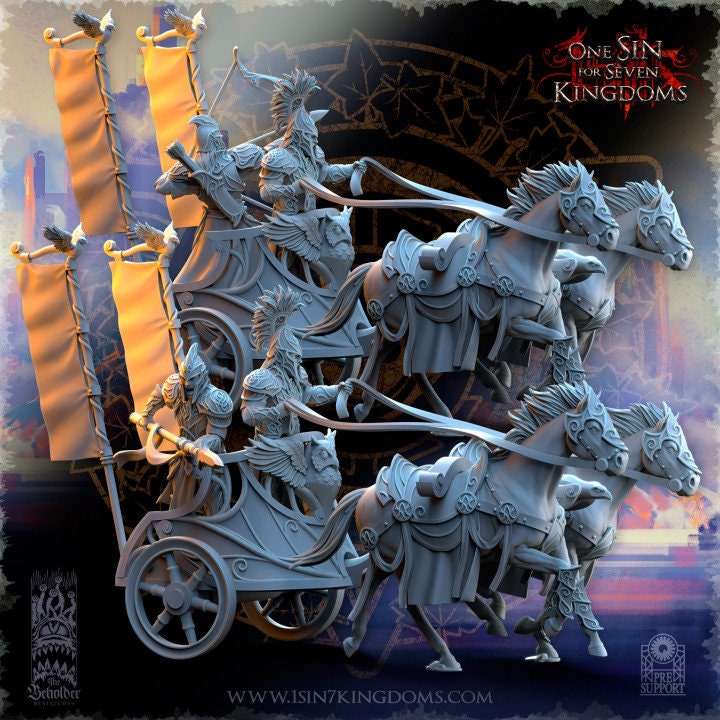 Silvermoor Elves Chariots by Beholder Miniatures