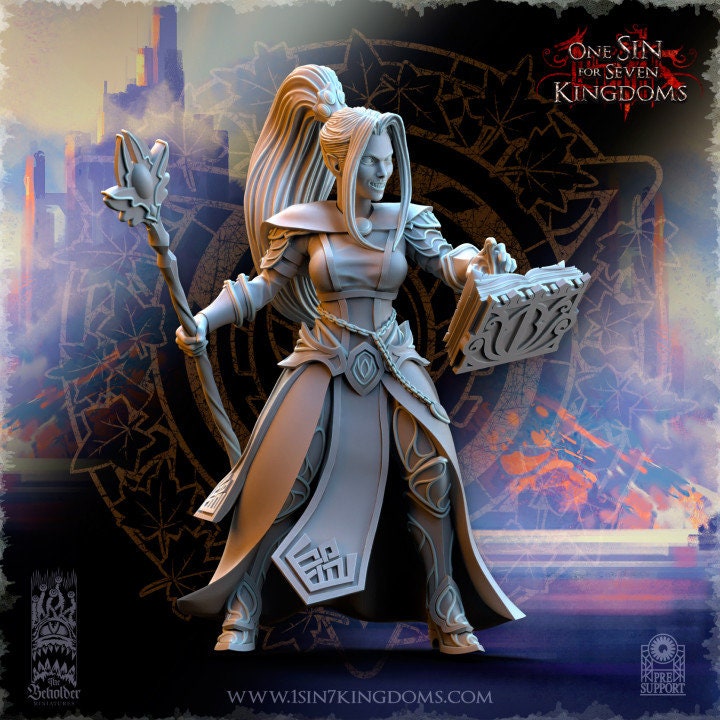 Silvermoor Elves Sorceresses of the Inner Circle by Beholder Miniatures