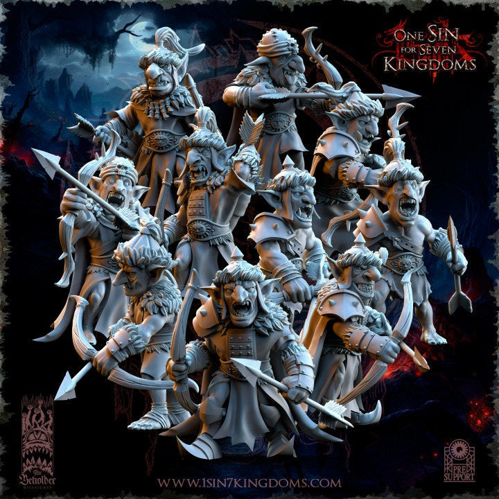 The Black Horde Goblins Desert Warriors by Beholder Miniatures