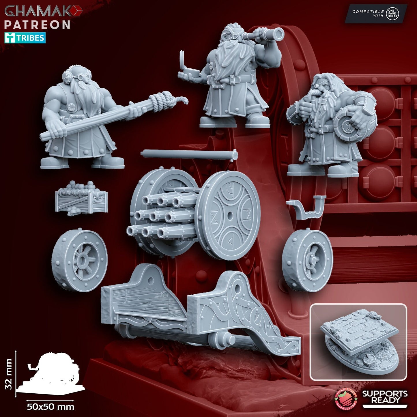 Clan Dwarven Organ Cannon by Ghamak Miniatures