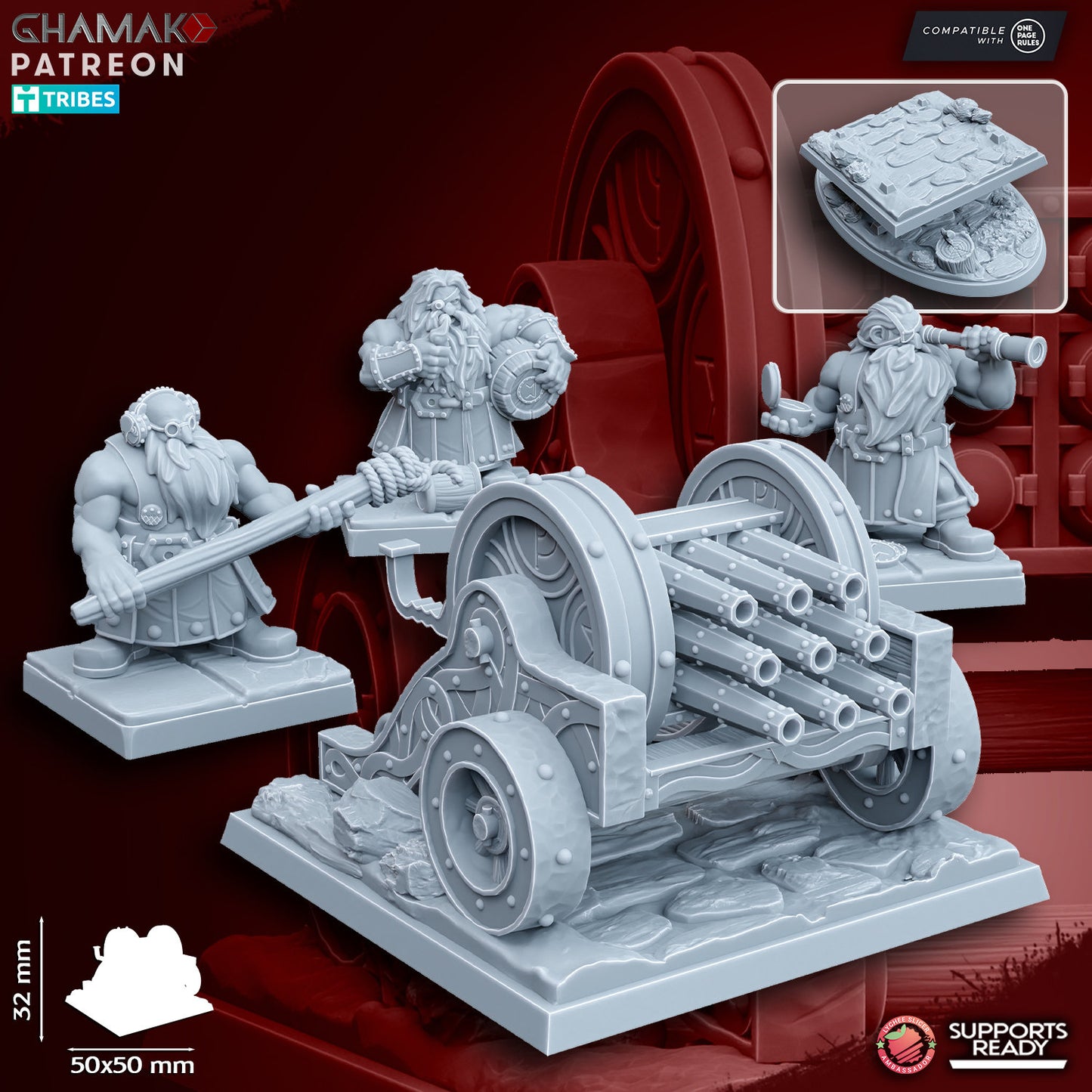 Clan Dwarven Organ Cannon by Ghamak Miniatures