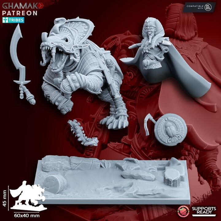 God King on Sabertooth by Ghamak Miniatures