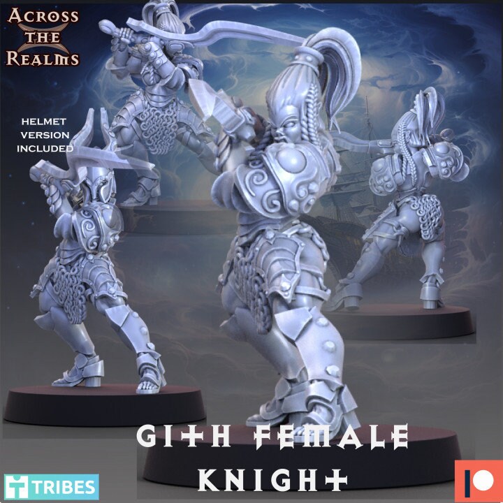 Gith Knight Multiple Versions by Across the Realms Miniatures