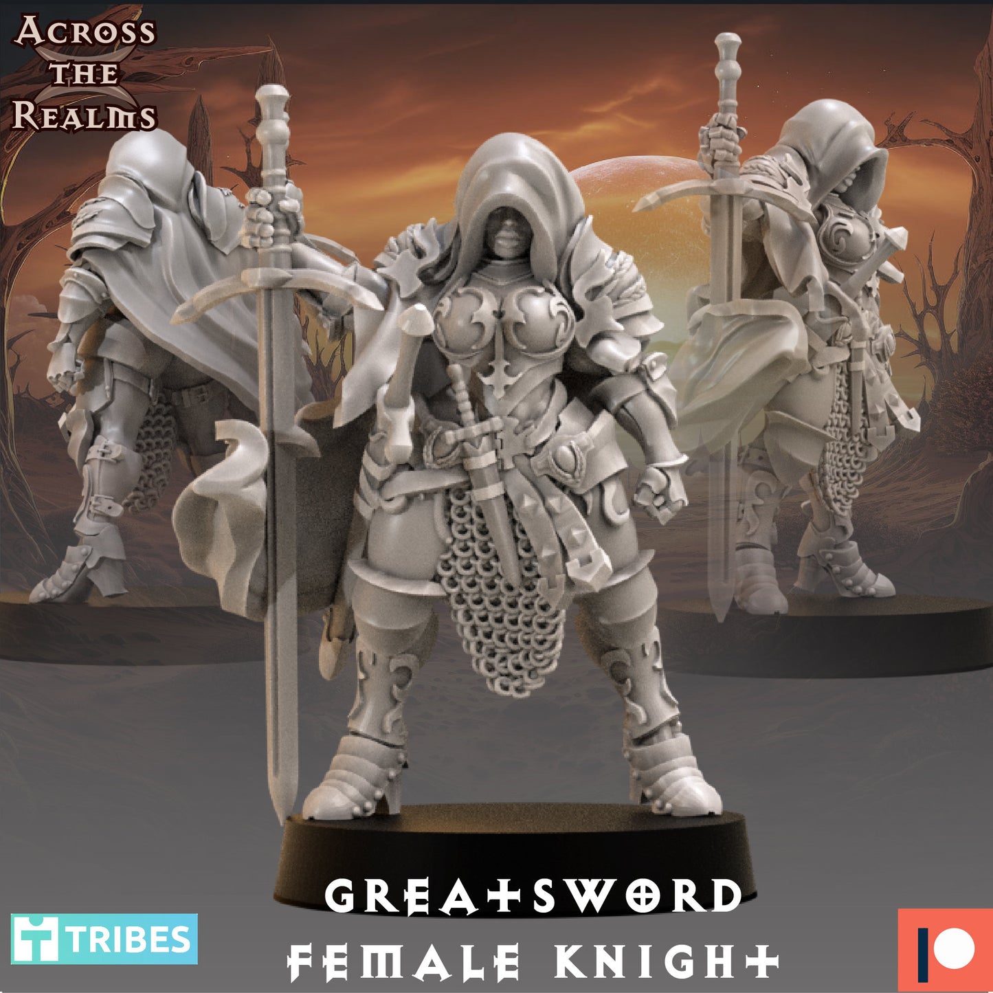 Greatsword Female Warrior by Across the Realms Miniatures