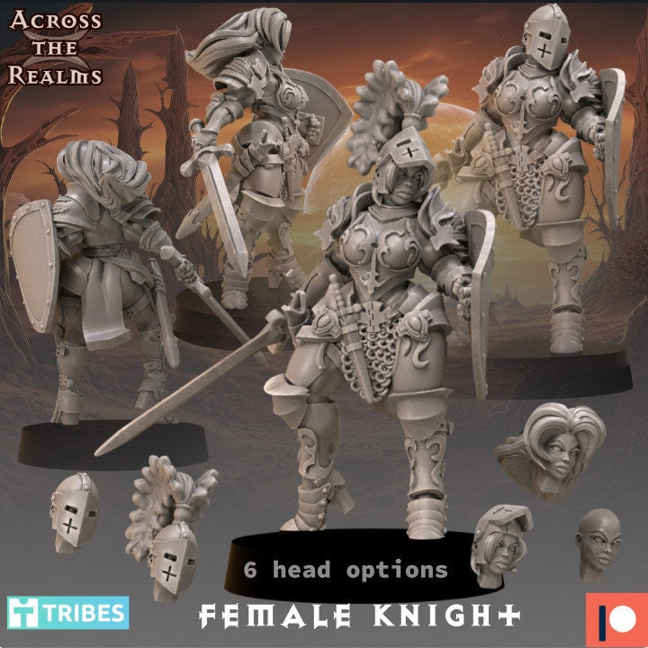 Female Knight by Across the Realms Miniatures