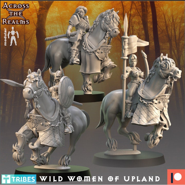 Wild Women of Upland Modular Warriors by Across the Realms Miniatures