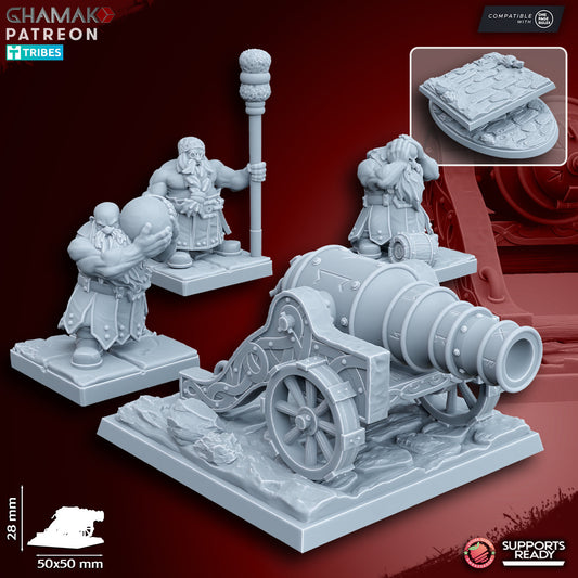 Clan Dwarven Cannon by Ghamak Miniatures