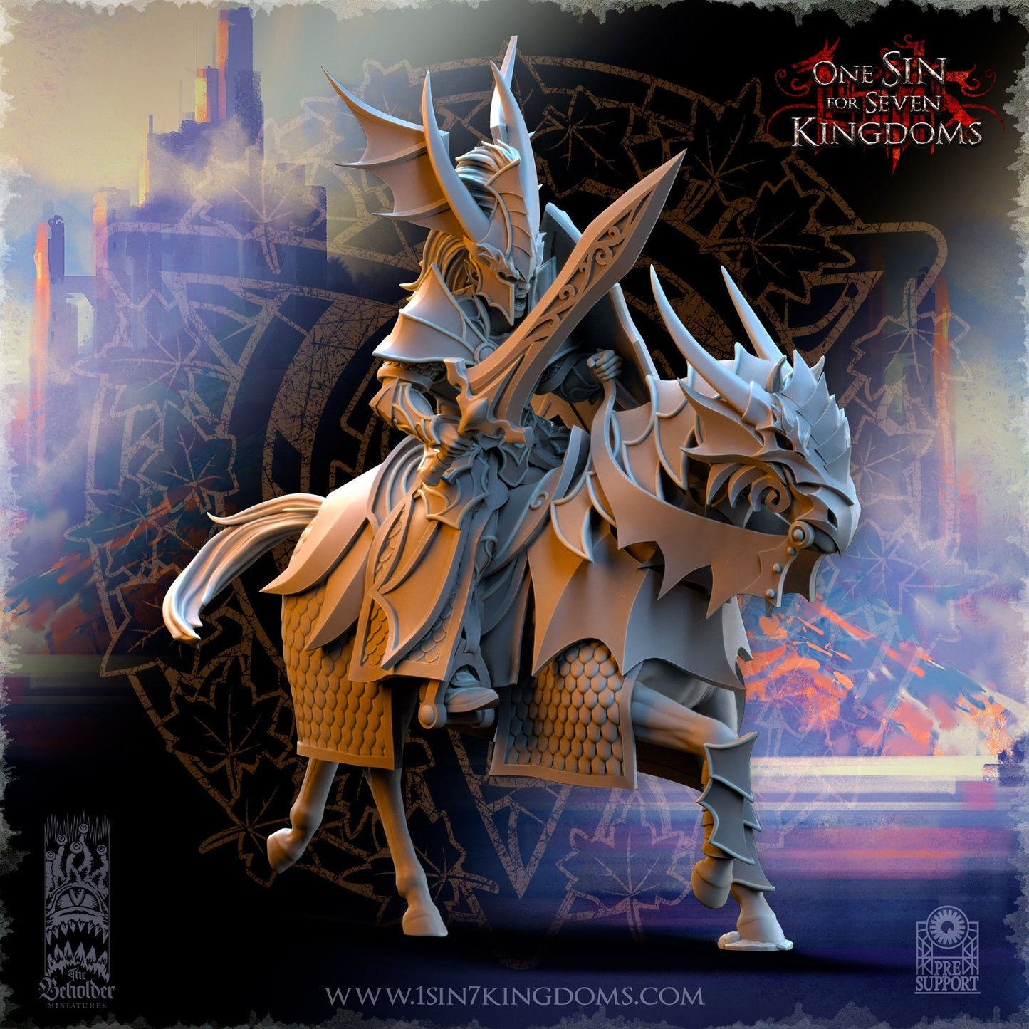 Elf Dragonborn Knights  by Beholder Miniatures