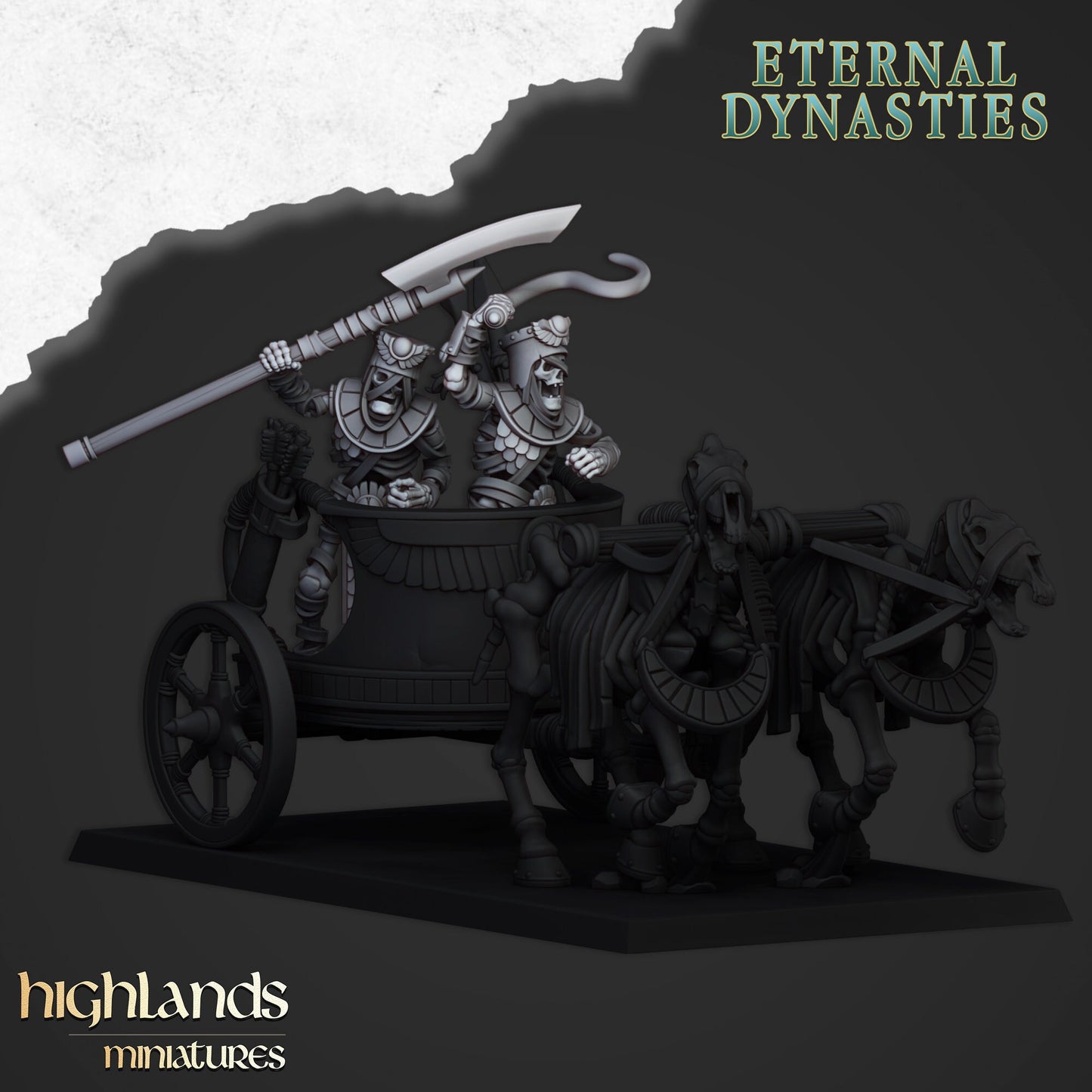 Skeleton Chariot Unit From Eternal Dynasties By Highland Miniatures