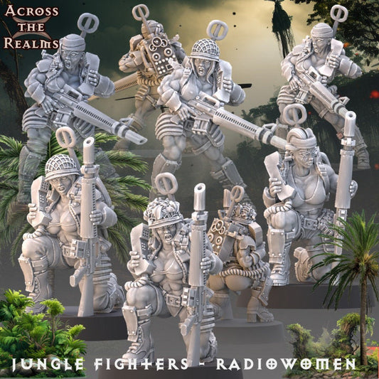 Pinup Jungle Fighter Radio Babe by Across the Realms Miniatures