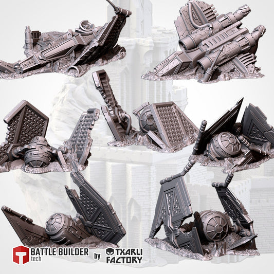 Crashed Spaceships by Txarli Factory Terrain