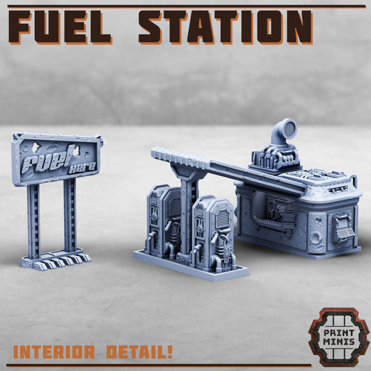 Fuel Station by Print Minis Miniatures