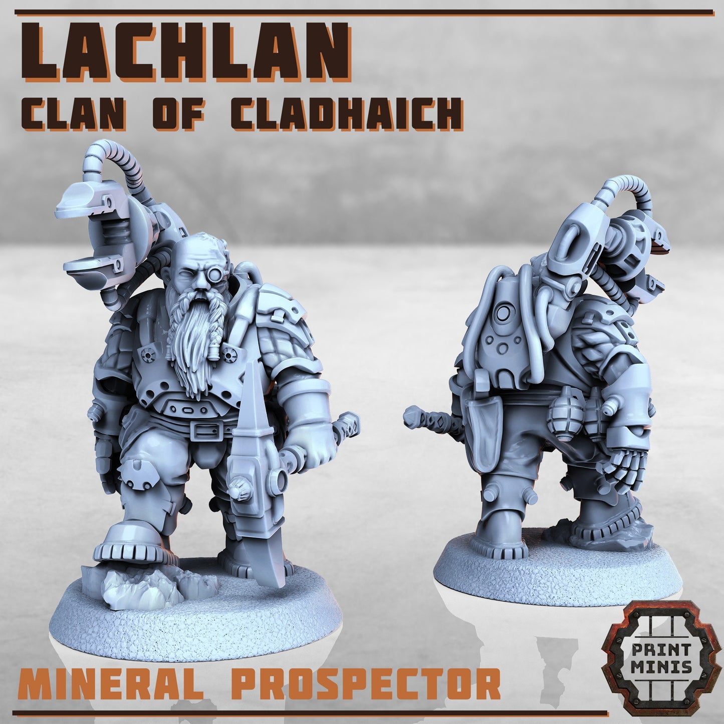 Clan of Cladhaich - Prospector by Print Minis Miniatures