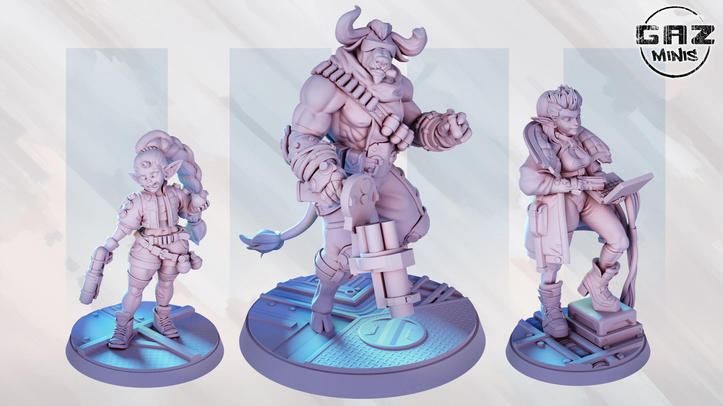 Brax Ironblast Minotaur by Gaz Pin Up Miniatures