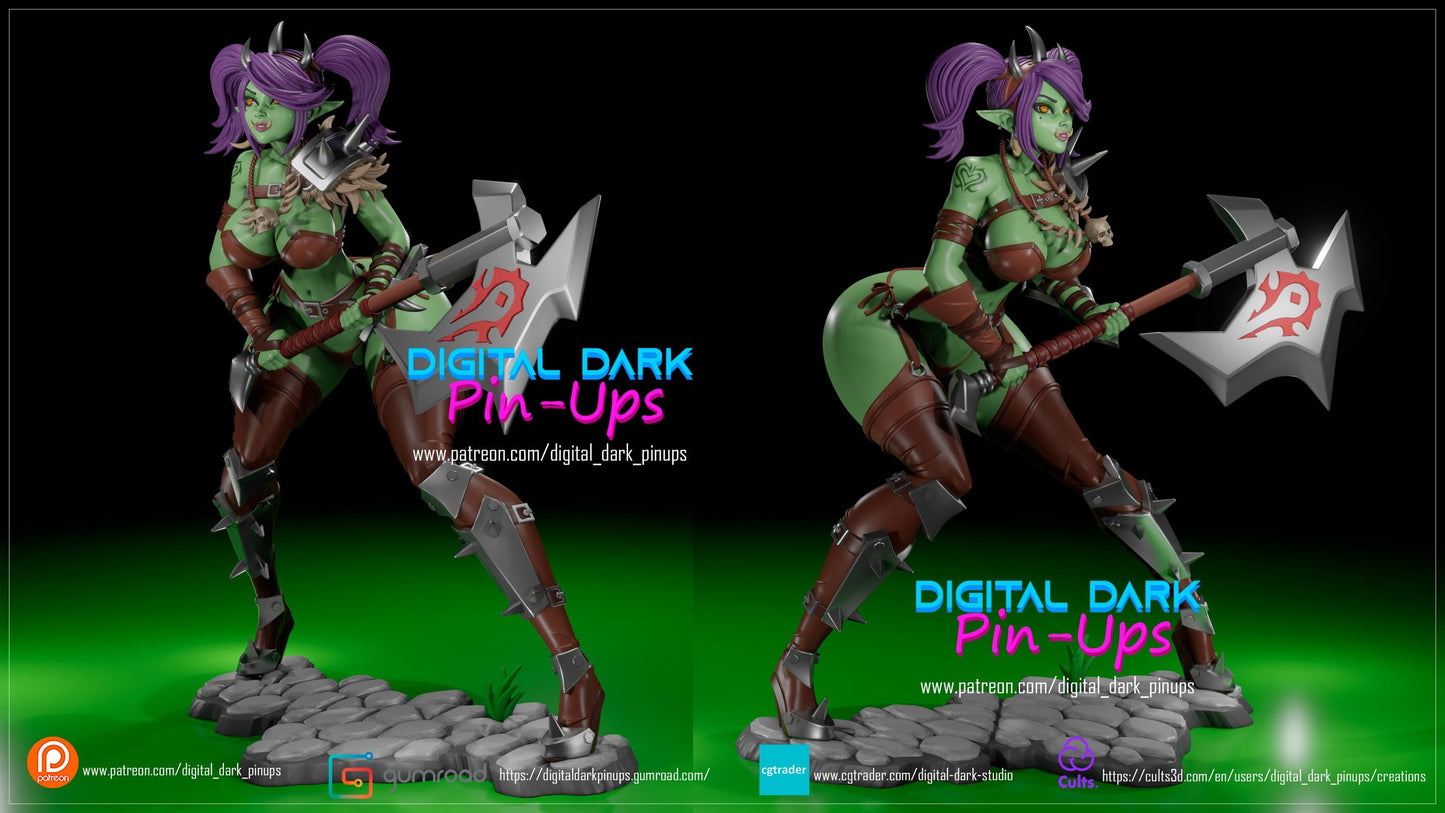 Orc Warrior Pin Up Miniature Statue Kit