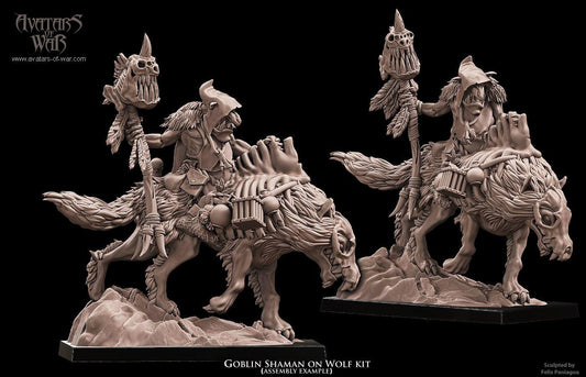 Goblin Shaman on Wolf by Avatars of War Miniatures