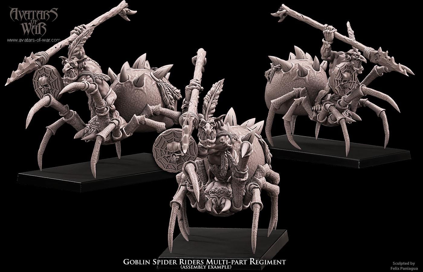 Goblin Spider Rider Unit by Avatars of War Miniatures