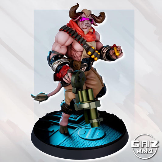 Brax Ironblast Minotaur by Gaz Pin Up Miniatures