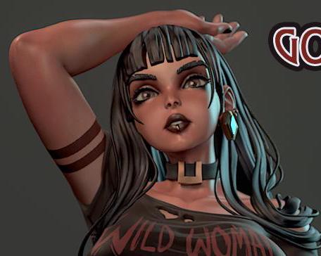 Goth Girl Itza Pin Up Ronin Arts Workshop