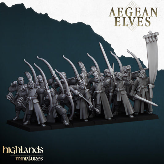 Archer Unit of Aegean Elves  by Highland Miniatures