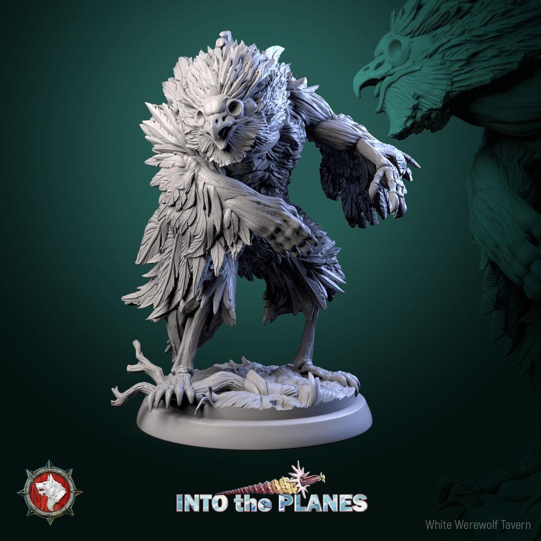 Zombie Owlbears from Into the Planes by White Werewolf Tavern Miniatures