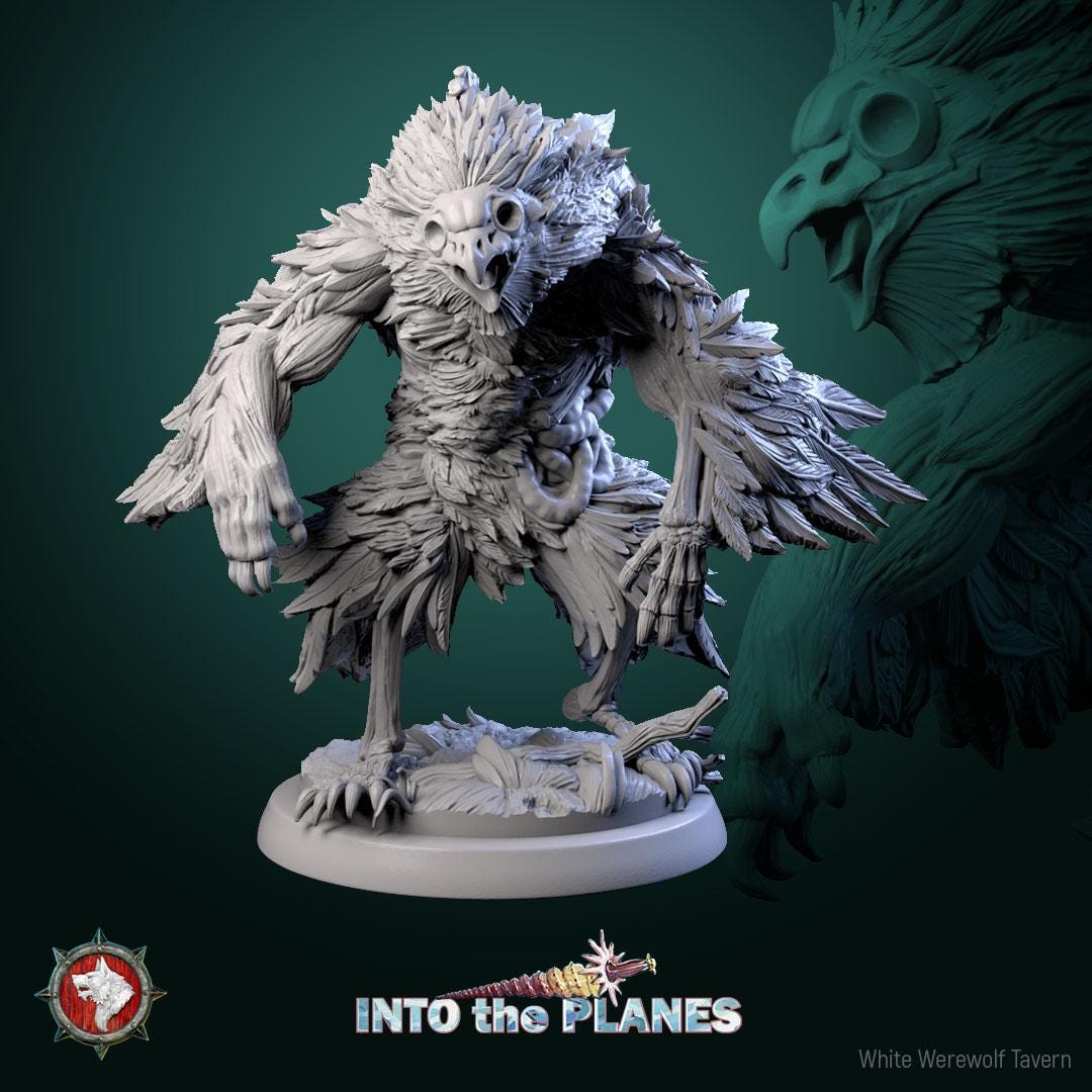 Zombie Owlbears from Into the Planes by White Werewolf Tavern Miniatures