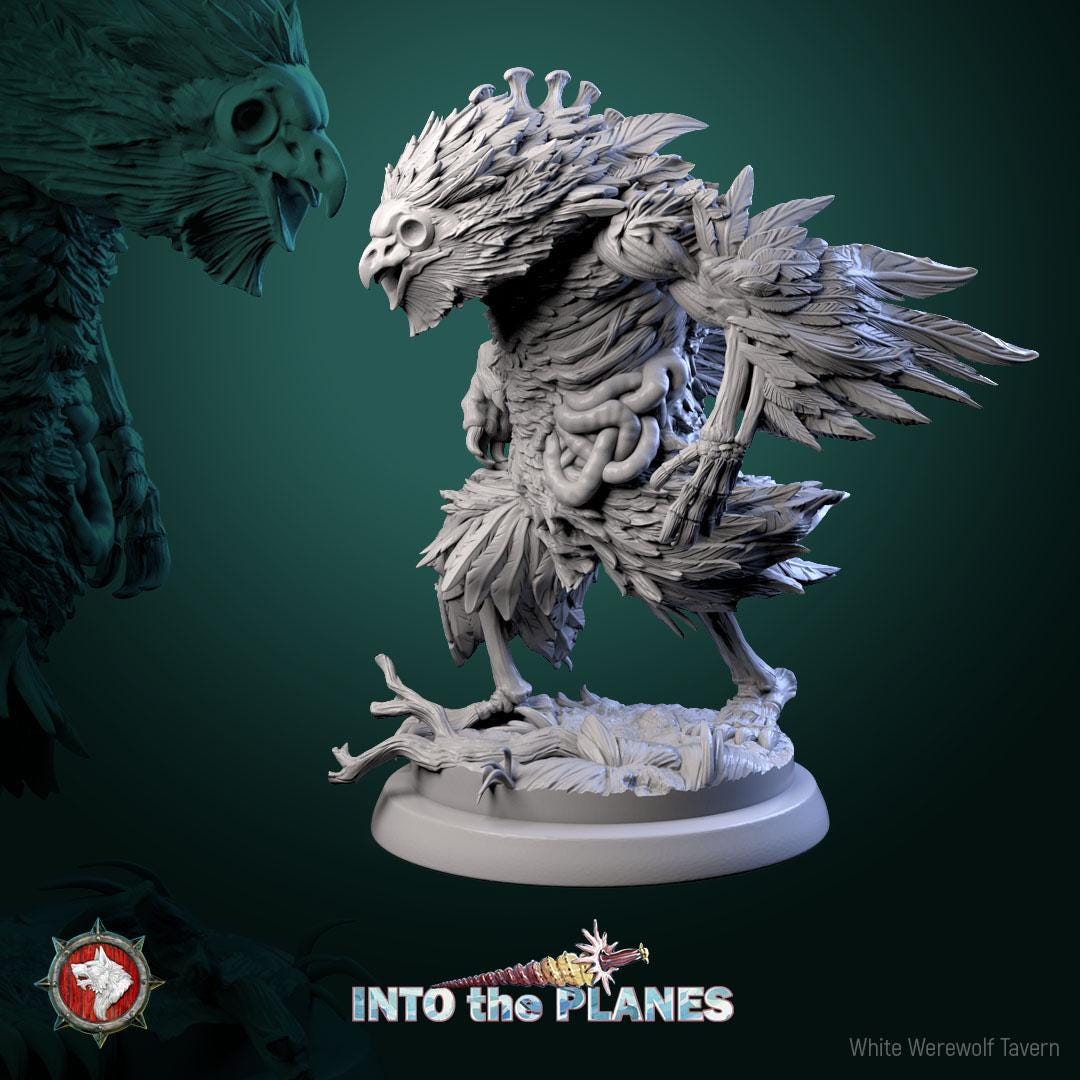 Zombie Owlbears from Into the Planes by White Werewolf Tavern Miniatures