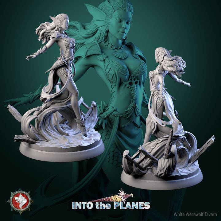 So-Daya the Water Genasy from Into the Planes by White Werewolf Tavern Miniatures