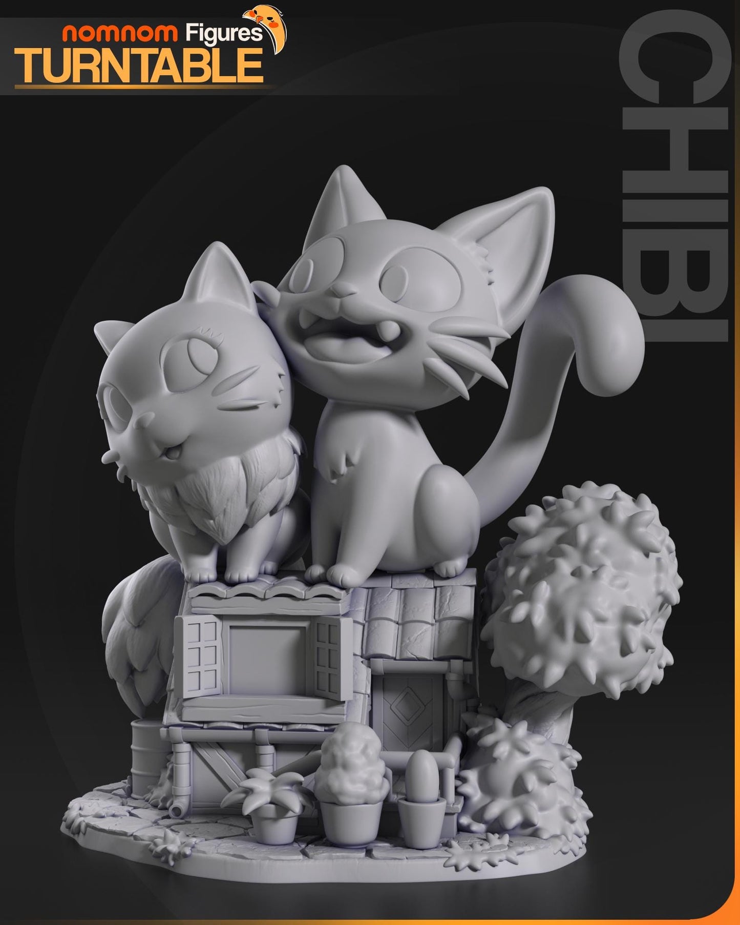 Chibi Jiji Statue Model Kit by Nom Nom Figures