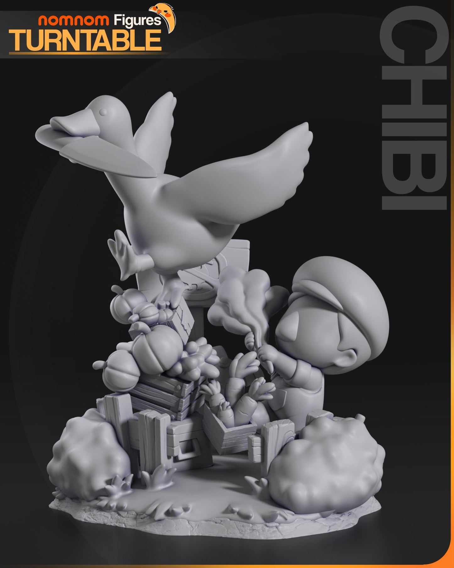 Chibi Goose Statue Model Kit by Nom Nom Figures