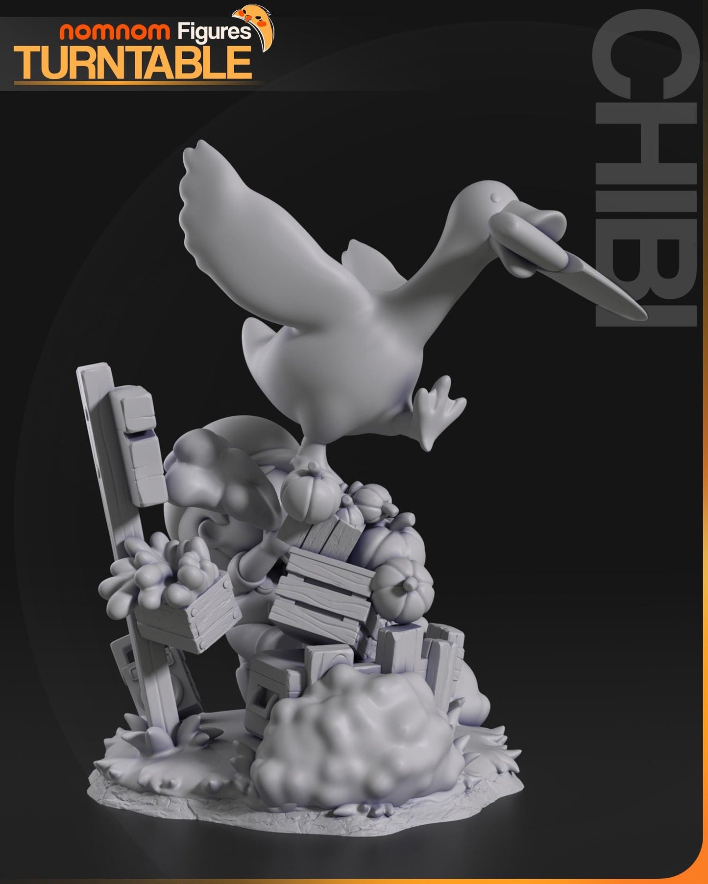 Chibi Goose Statue Model Kit by Nom Nom Figures