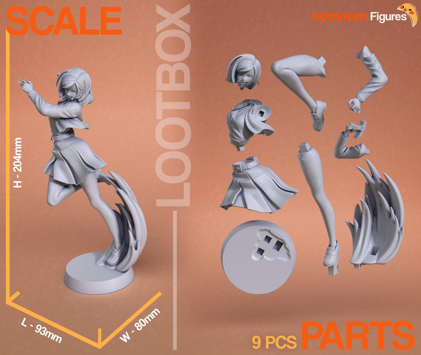 Nobara Statue Model Kit by Nomnom Figures