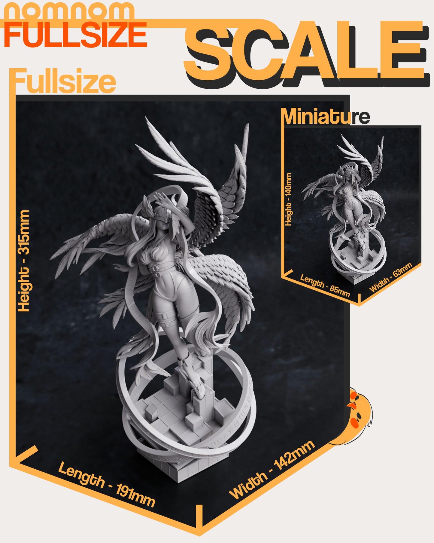 Angewoman Statue Model Kit by Nomnom Figures