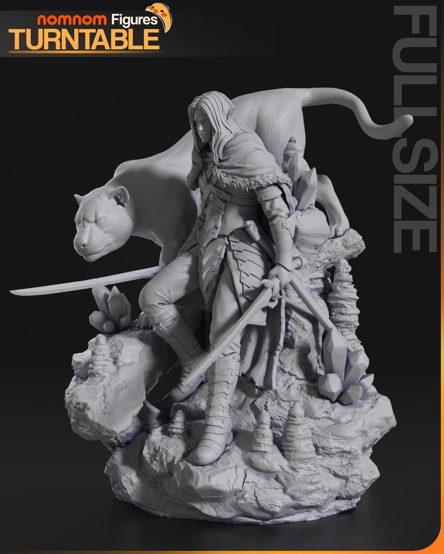 Drizzt Statue Model Kit by Nomnom Figures