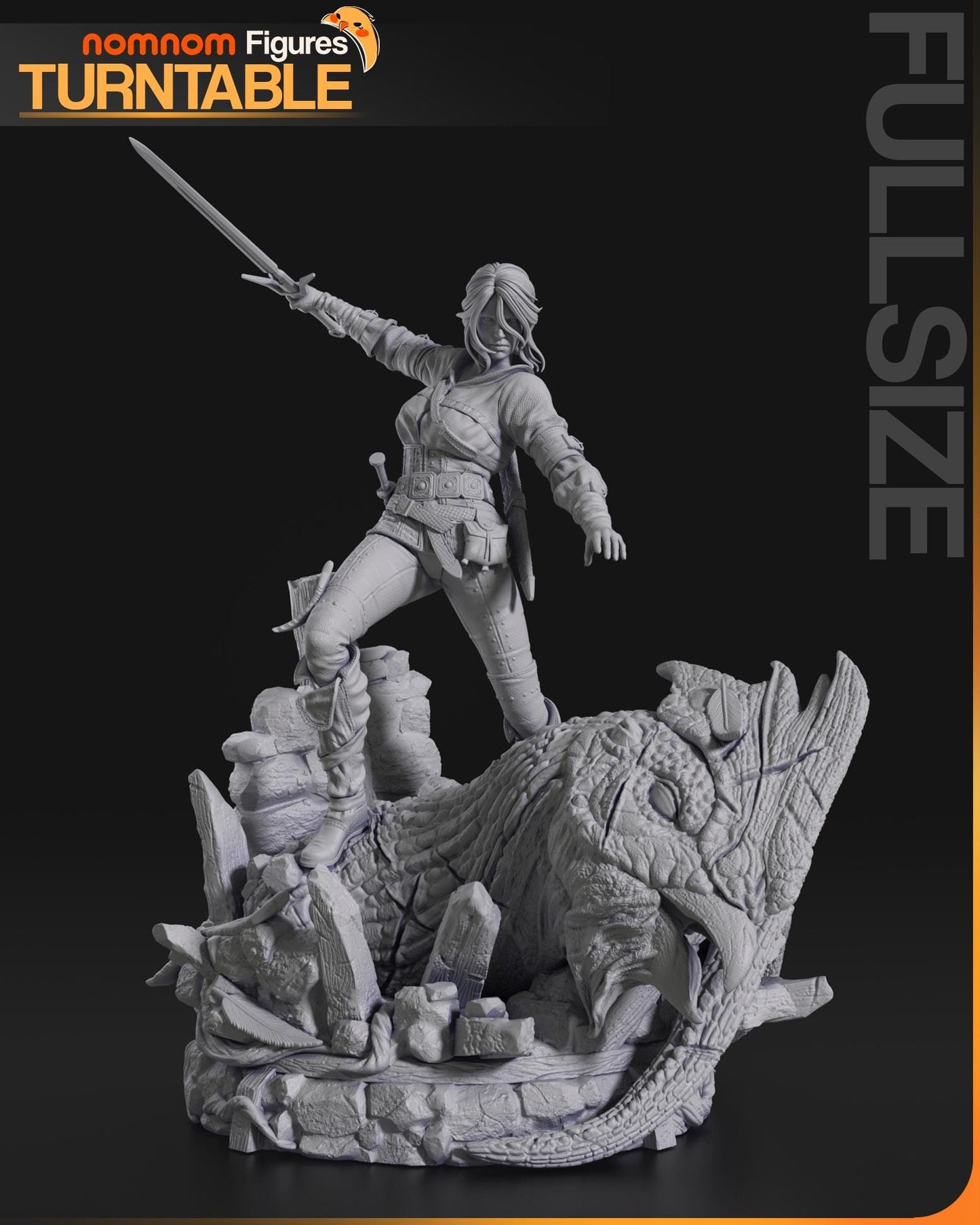 Ciri Statue Model Kit by Nomnom Figures