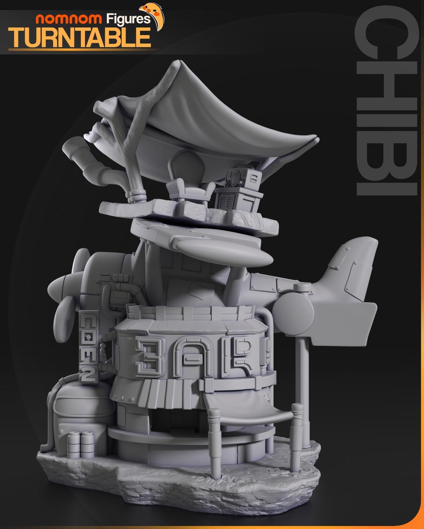 Chibi Flightbar Statue Model Kit by Nom Nom Figures