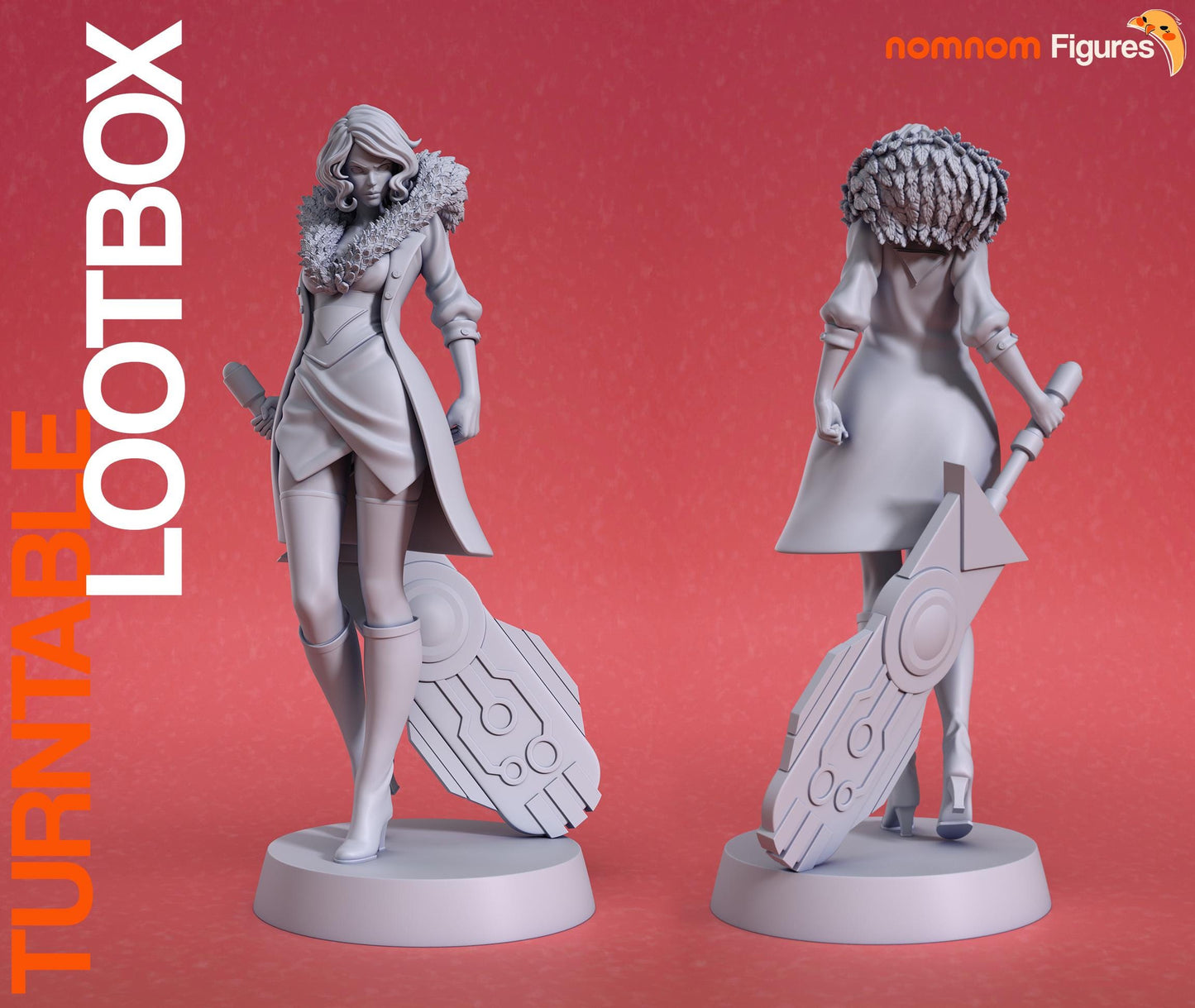 Red Statue Model Kit by Nomnom Figures