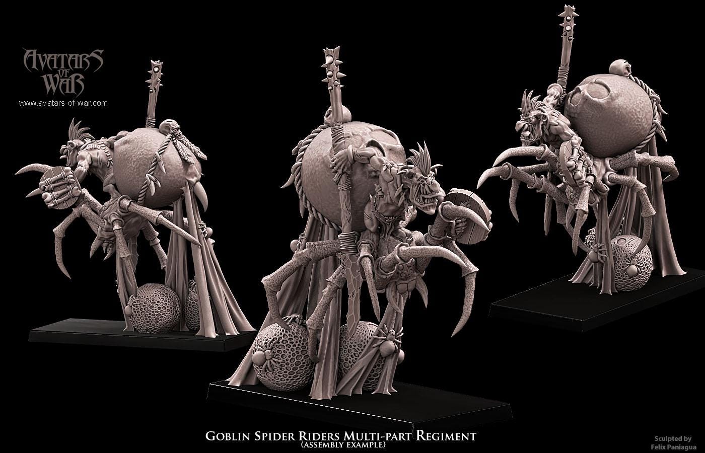 Goblin Spider Rider Unit by Avatars of War Miniatures