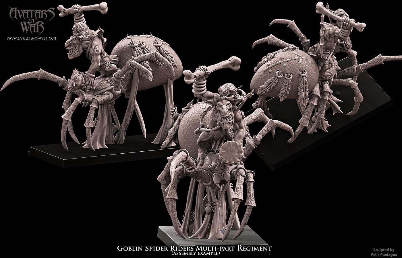 Goblin Spider Rider Unit by Avatars of War Miniatures