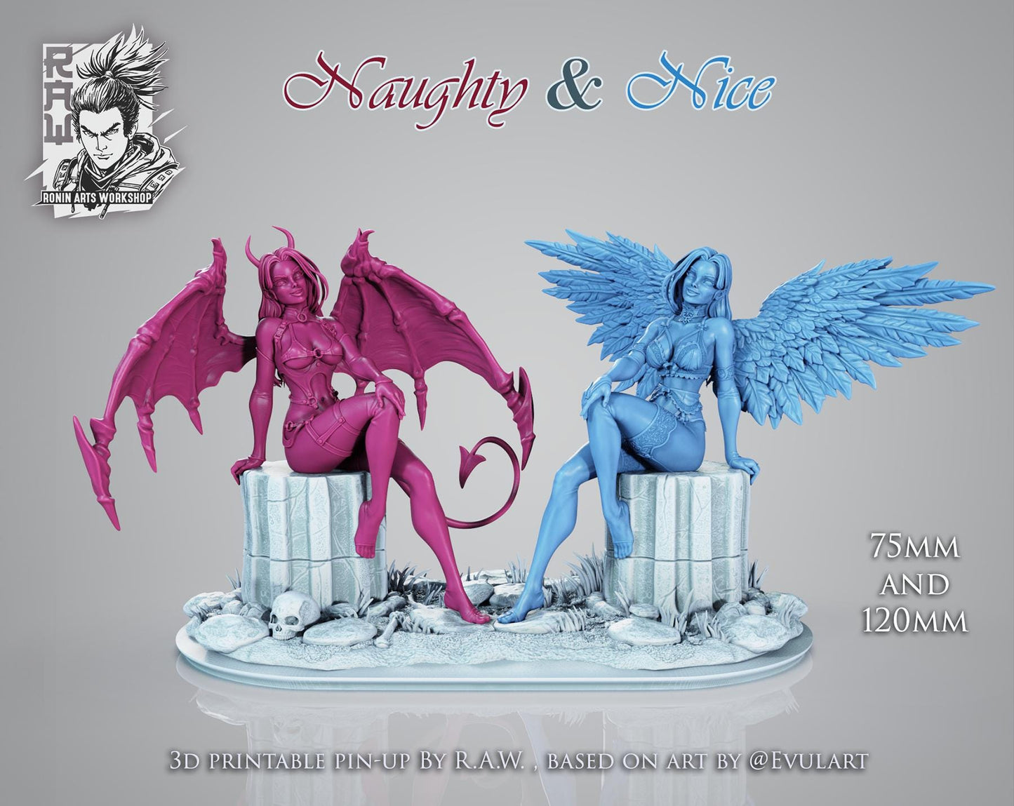 Naughty and Nice - Double Pin Up Model Kits by Ronin Arts Workshop Miniatures