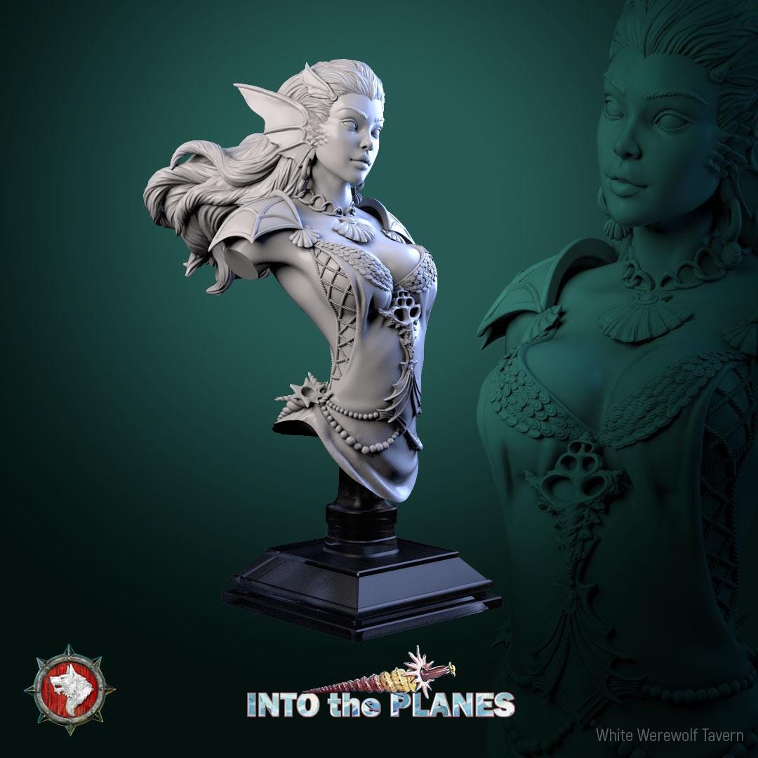 So-Daya the Water Genasy from Into the Planes by White Werewolf Tavern Miniatures