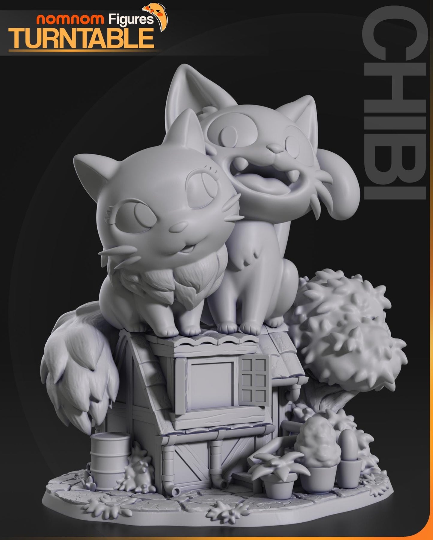 Chibi Jiji Statue Model Kit by Nom Nom Figures