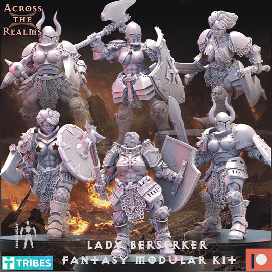 Fantasy Lady Berzerkers by Across the Realms Miniatures