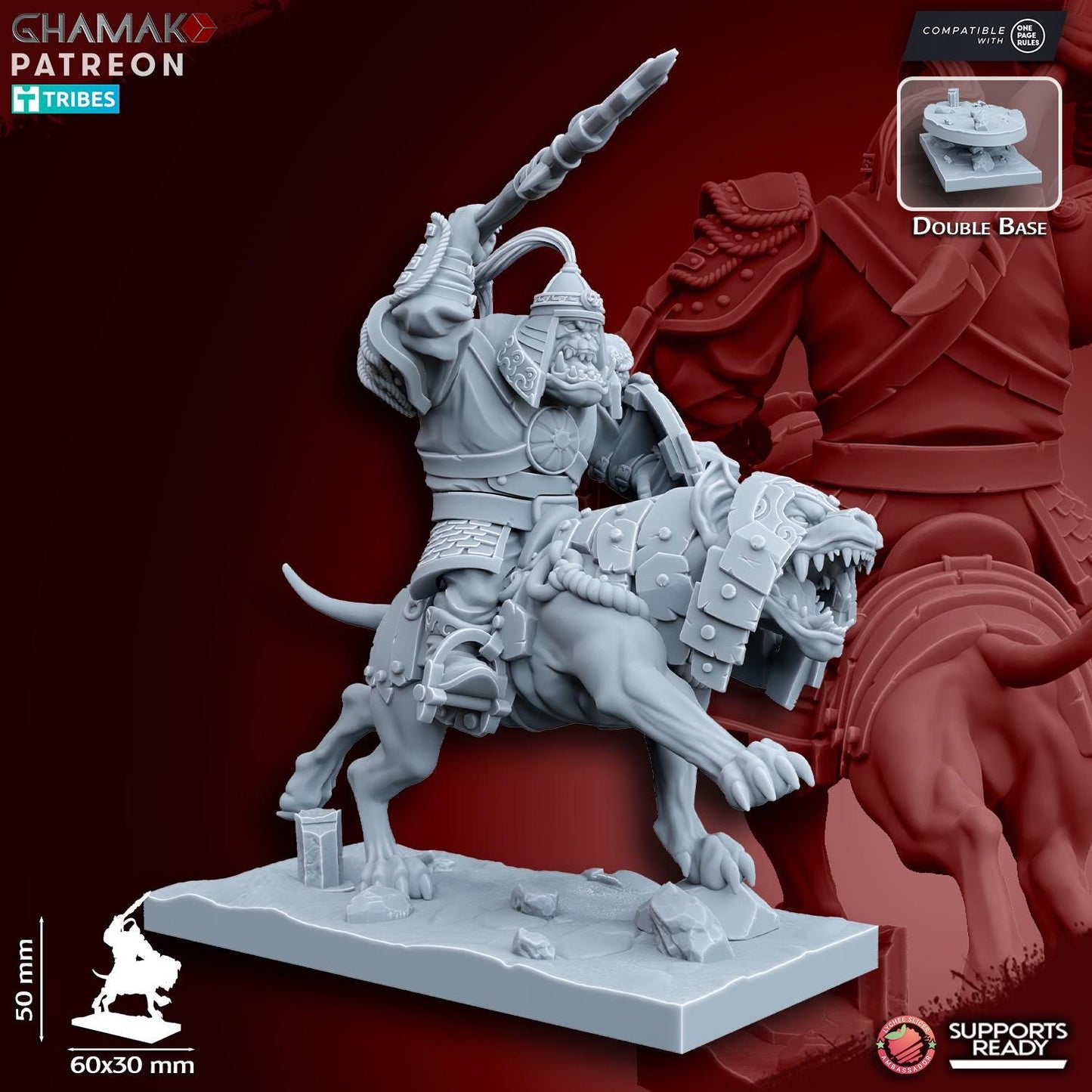 Grey orcs Warg riders by Ghamak Miniatures